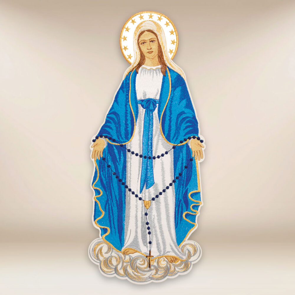 application brodée Notre-Dame du Rosaire