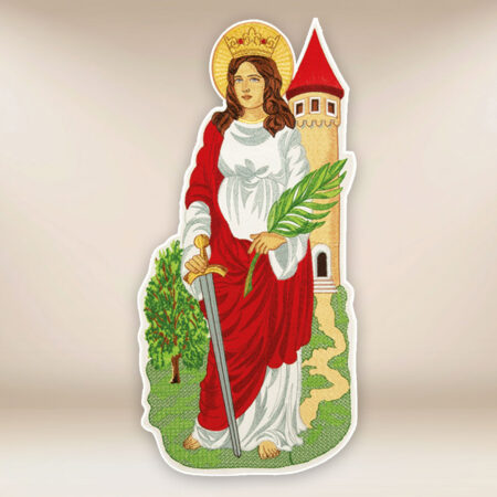 Application brodée Sainte Barbara