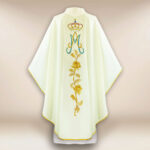 Chasuble brodée Mère de Dieu du Rosaire