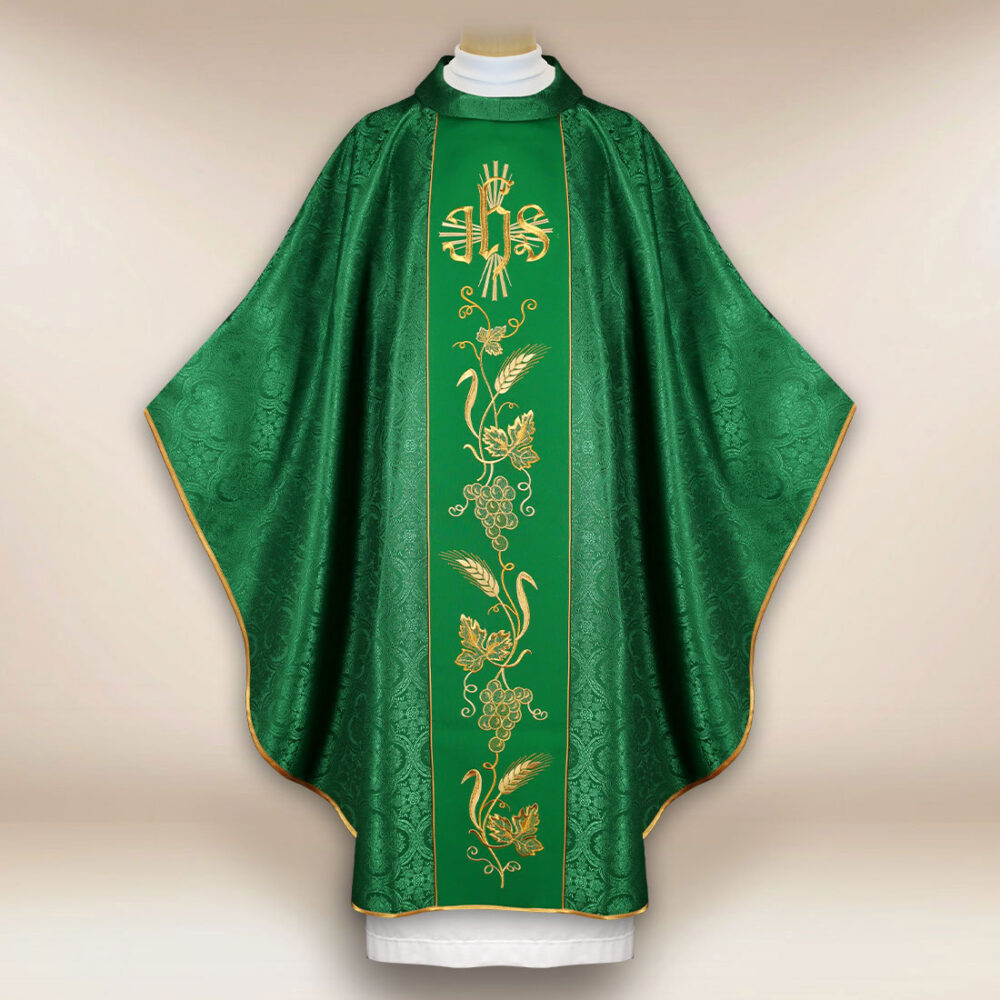 Chasuble avec ceinture brodée