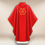 Chasuble brodée PX rouge