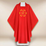 Chasuble brodée PX rouge