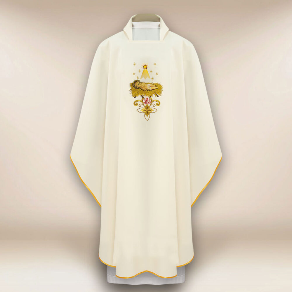 Chasuble brodée festive