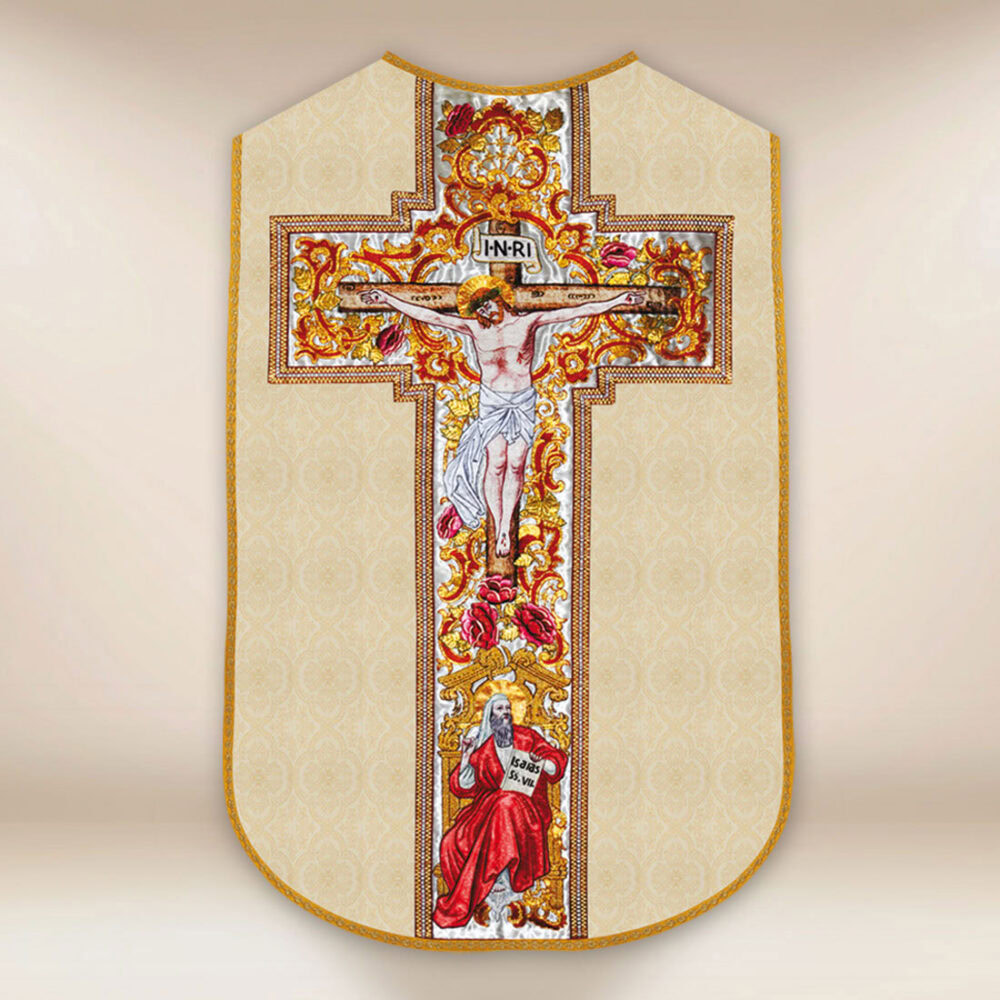 Chasuble romaine réplique Jésus sur la Croix