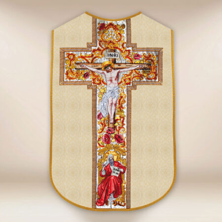 Chasuble romaine réplique Jésus sur la Croix