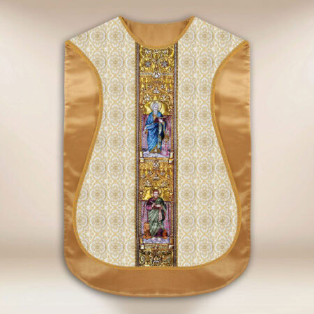 Chasuble romaine réplique écru Cœur de Jésus