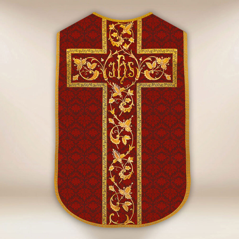 Chasuble romaine réplique rouge IHS