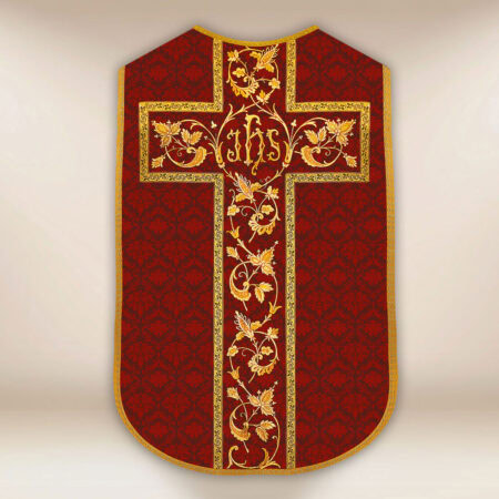 Chasuble romaine réplique rouge IHS