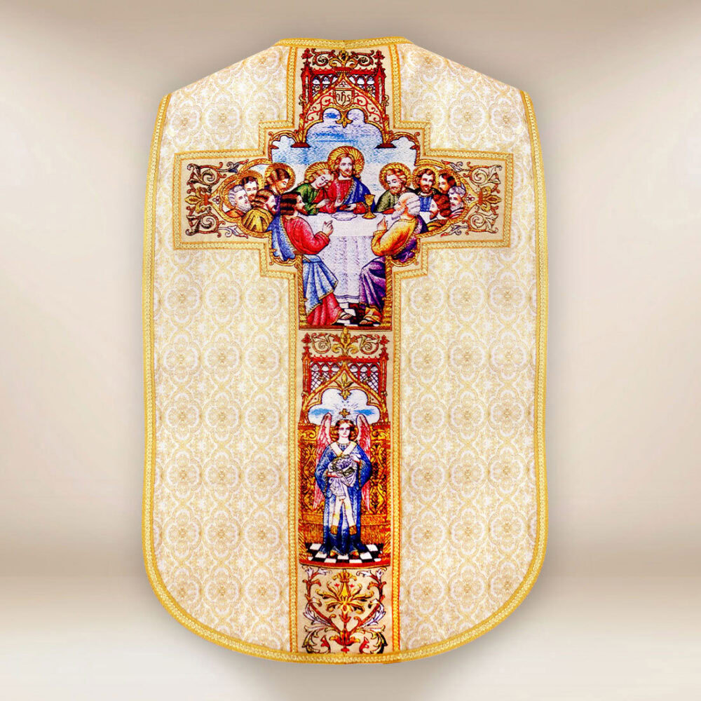 Chasuble romaine réplique écru La Dernière Cène