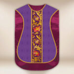 Chasuble romaine réplique violette IHS