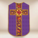 Chasuble romaine réplique violette IHS