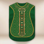 Chasuble romaine réplique verte IHS