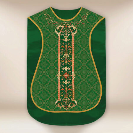 Chasuble romaine réplique verte IHS