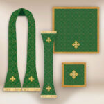 Chasuble romaine réplique verte IHS