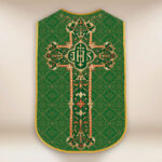 Chasuble romaine réplique verte IHS