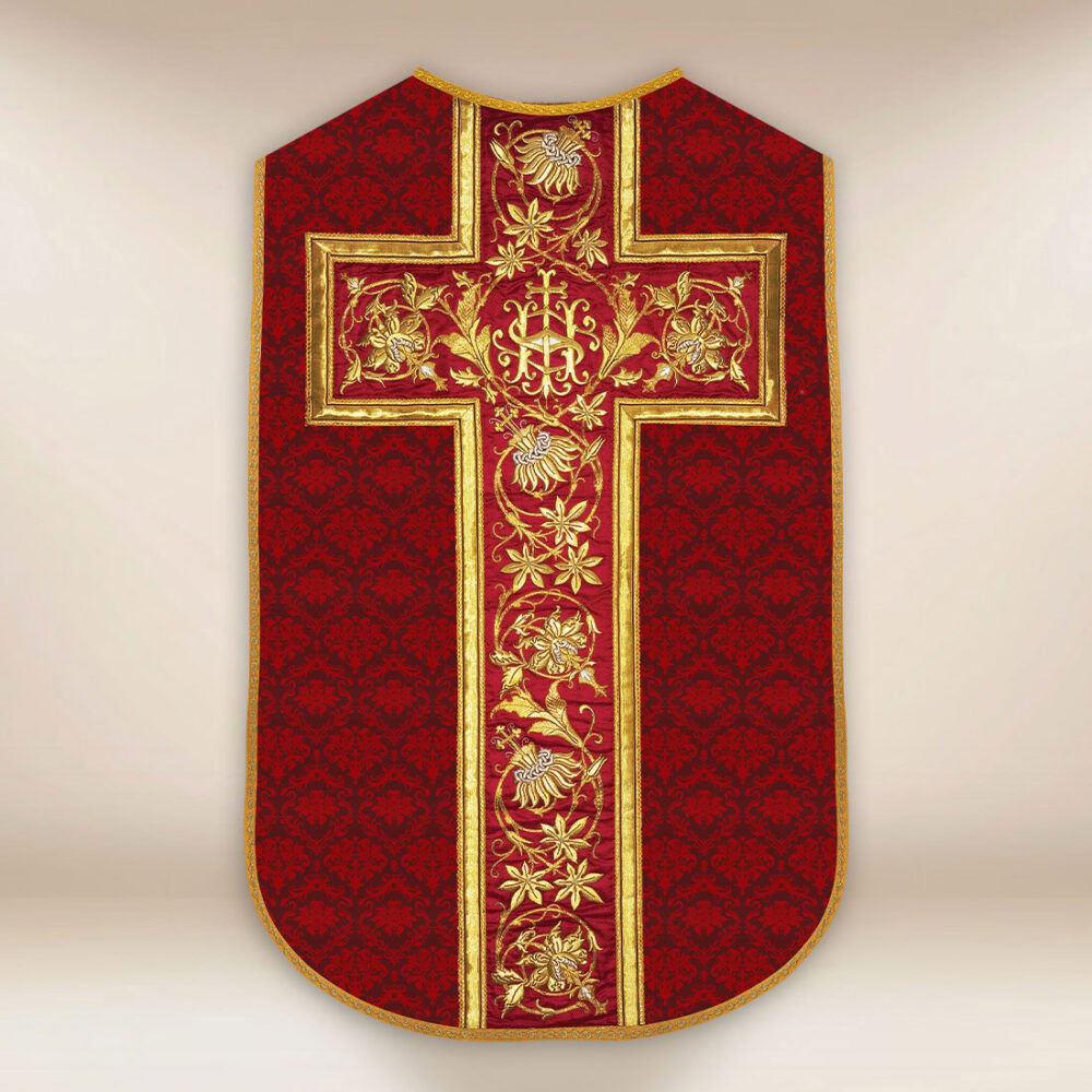 Chasuble romaine réplique rouge IHS