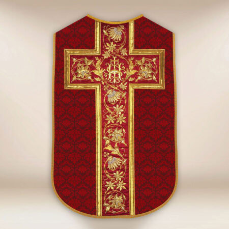 Chasuble romaine réplique rouge IHS
