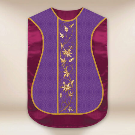 Chasuble romaine réplique violette IHS