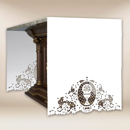 nappe d’autel avec broderie latérale