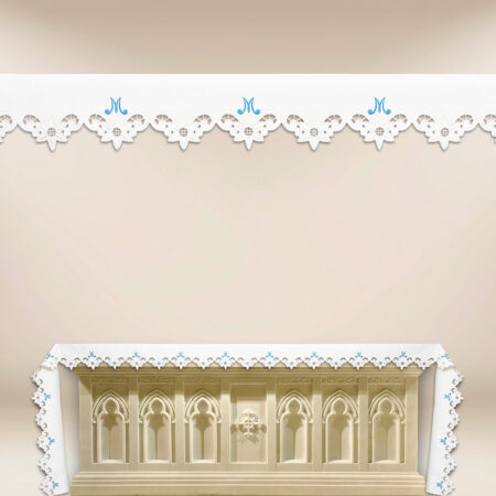 Nappe d’autel Maryjny avec broderie bleue