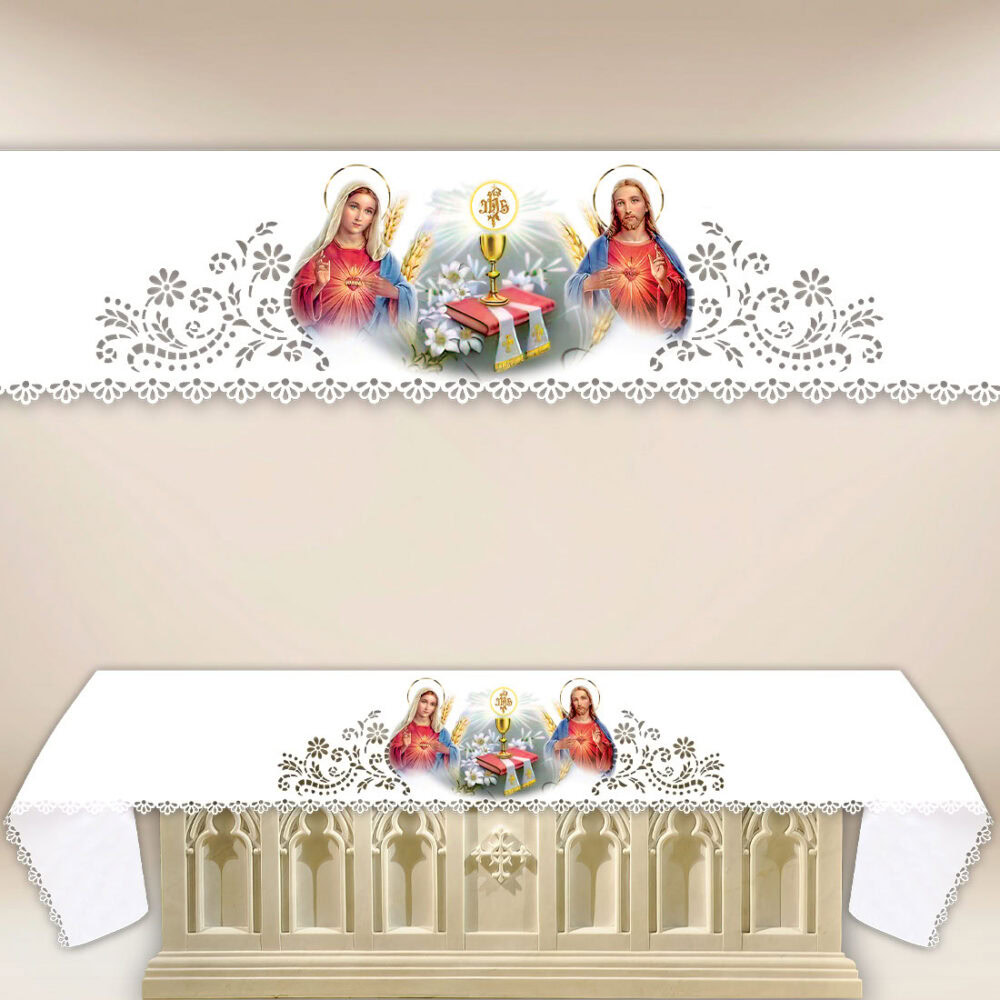 Nappe d’autel ajourée avec image photo