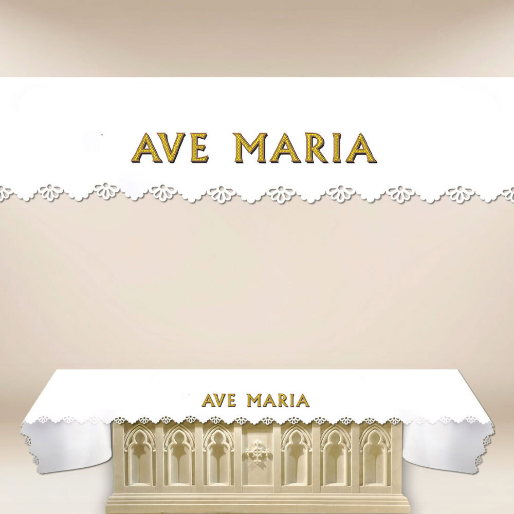Nappe d’autel imprimée Ave Maria