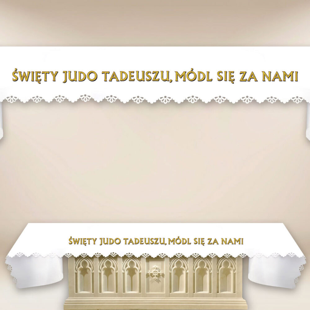Nappe d’autel imprimée laser "Saint Jude Tadeusz, Prie Pour Nous"