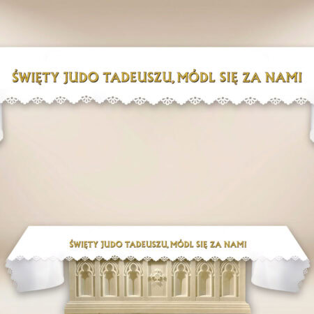Nappe d’autel imprimée laser "Saint Jude Tadeusz, Prie Pour Nous"