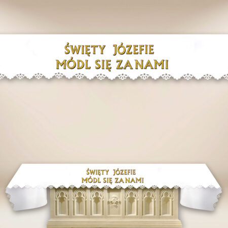 Nappe d’autel imprimée « Saint Joseph, priez pour nous »