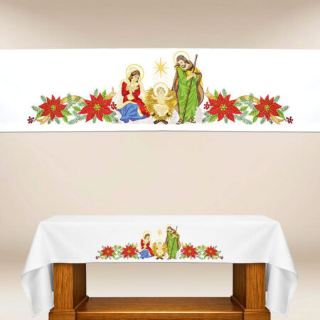 Nappe brodée Sainte Famille