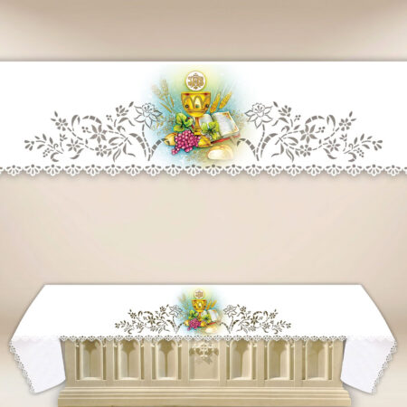 Nappe d’autel ajourée avec impression