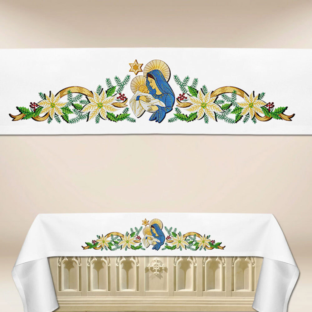 nappe d’autel avec broderie