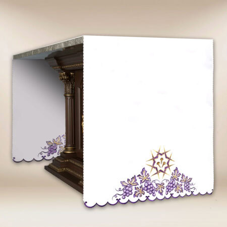 Nappe d’autel brodée croix