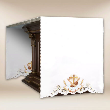 Nappe d’autel brodée franciscaine