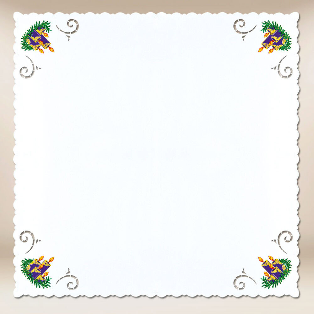 Serviette brodée de l’Avent