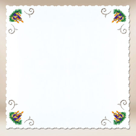 Serviette brodée de l’Avent