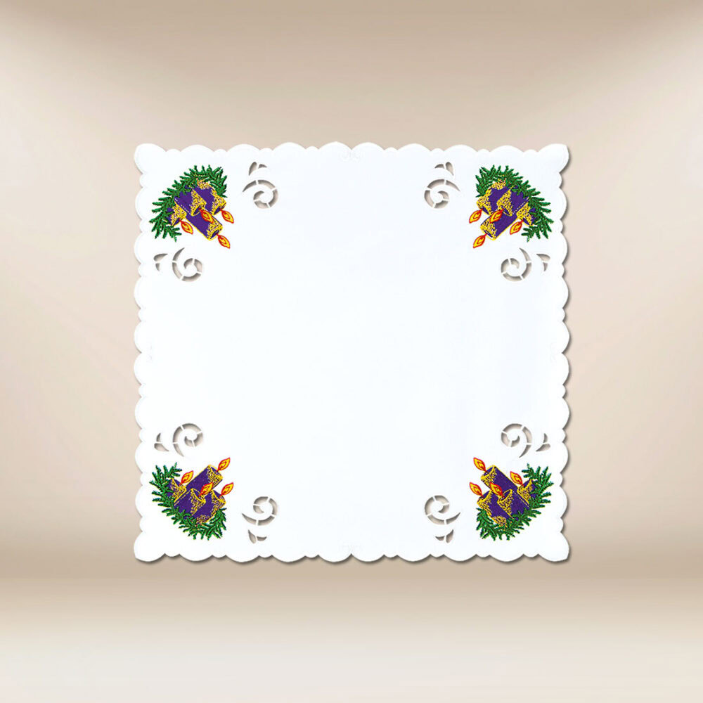 Serviette brodée de l'Avent 45×45