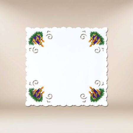 Serviette brodée de l'Avent 45×45