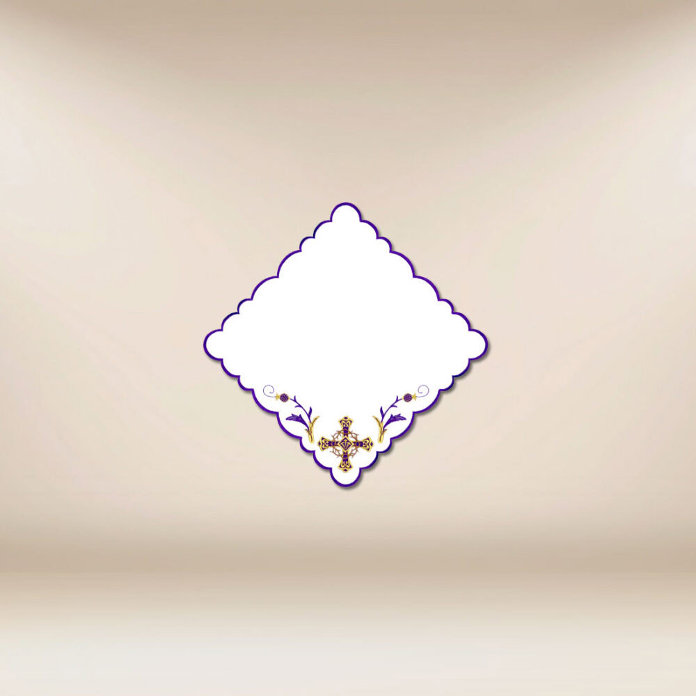 Serviette brodée de Carême