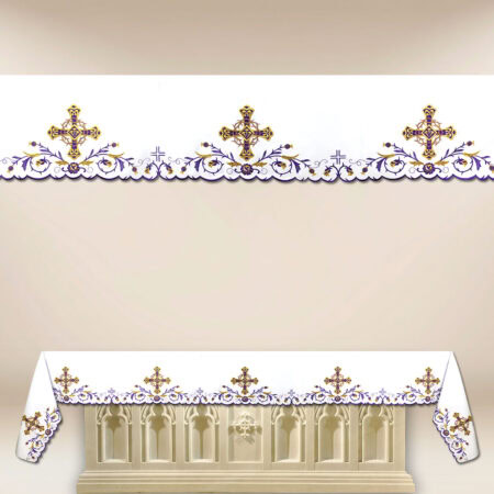 Nappe liturgique brodée de Carême