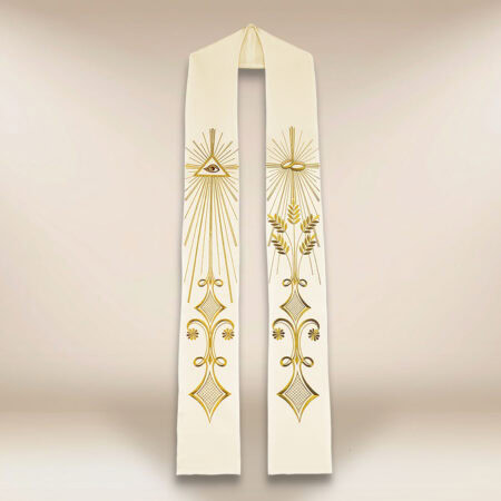 Étole de mariage brodée