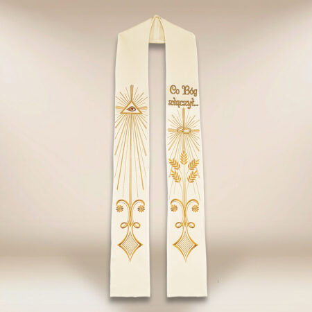 Étole de mariage brodée