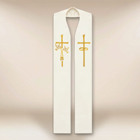 Étole de mariage brodée