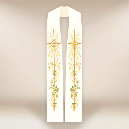 Étole liturgique avec motif de mariage