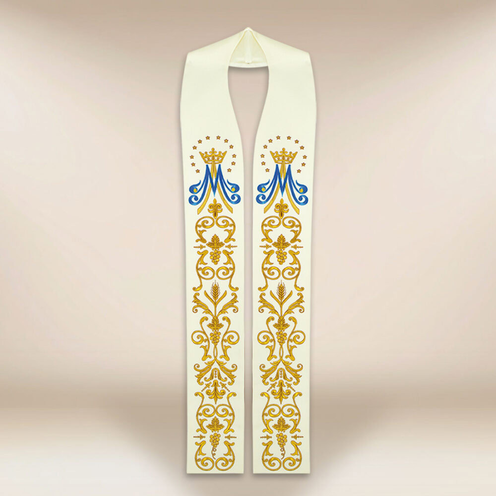 Étole liturgique brodée Mariano