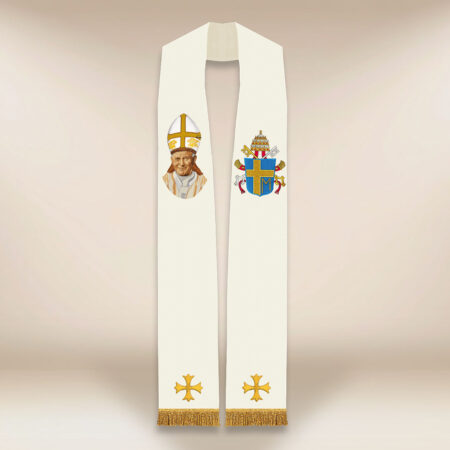Étole brodée Jean-Paul II