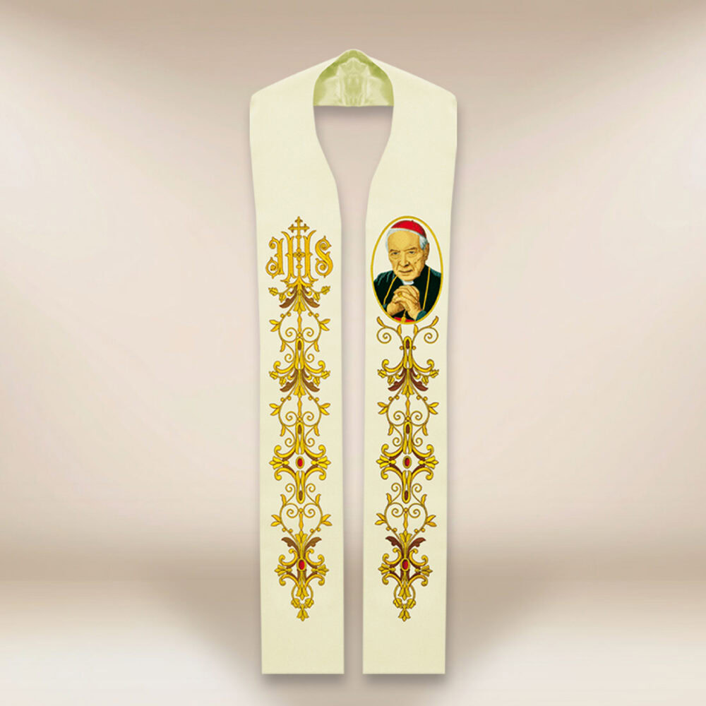 Étole brodée Cardinal Stefan Wyszyński