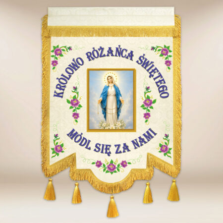 drapeau ecclésiastique Vierge Marie du Rosaire
