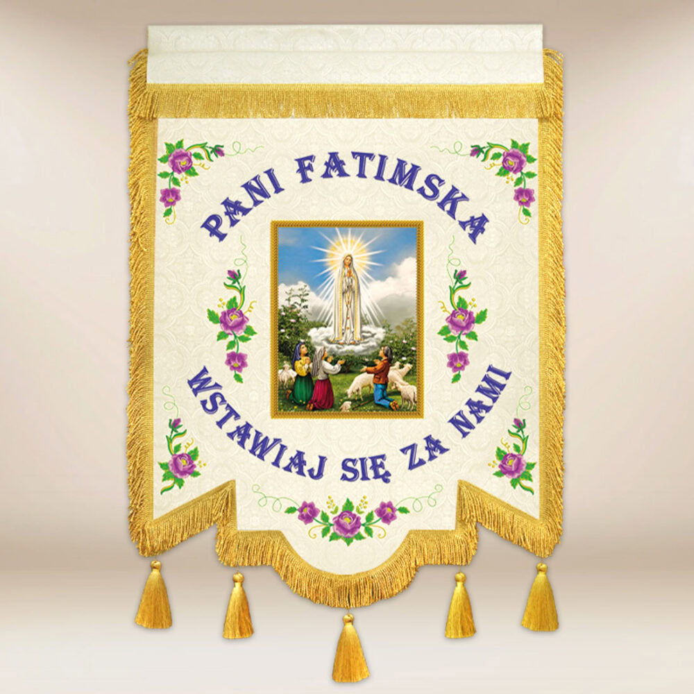 drapeau ecclésiastique Notre-Dame de Fatima