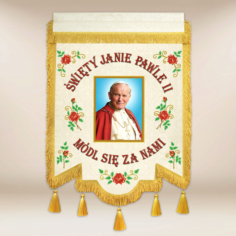Drapeau d'église Saint Jean-Paul II